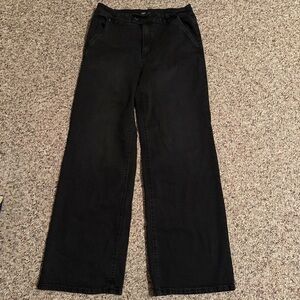 OAT New York Black High Rise Wide Leg jeans 12/31